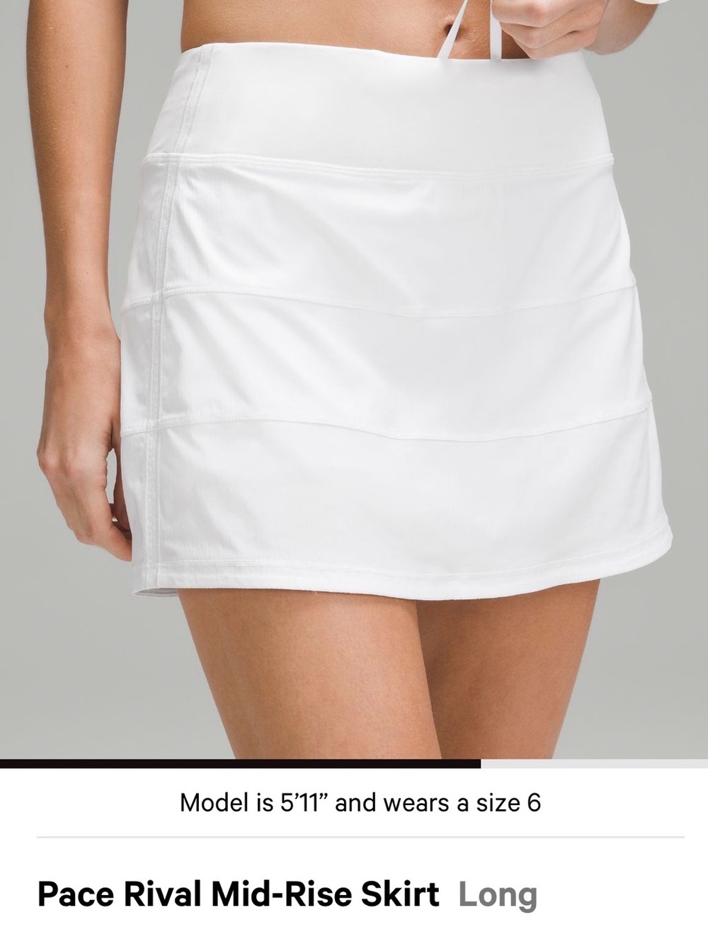 lululemon athletica White Performance Mini Skirt